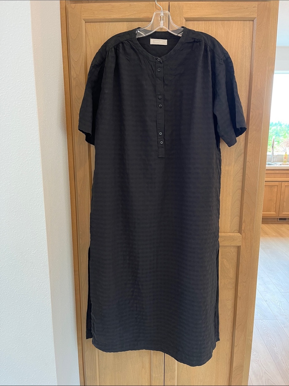 Everlane Black Waffle Dress